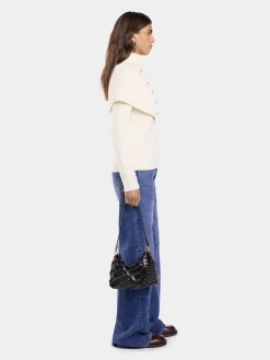 Fashion BLACK PACO SHOULDER CLUTCH IN CALFSKIN LEATHER Les Sacs Paco En Cuir | Sacs Porté Épaule