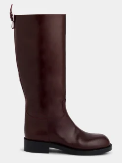 Cheap BOTTES EN CUIR LISSE Chaussures