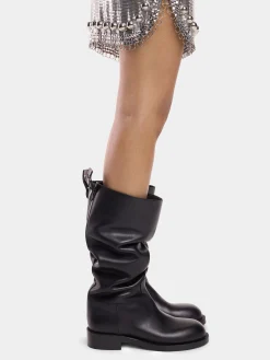 Cheap BOTTES EN CUIR LISSE Chaussures