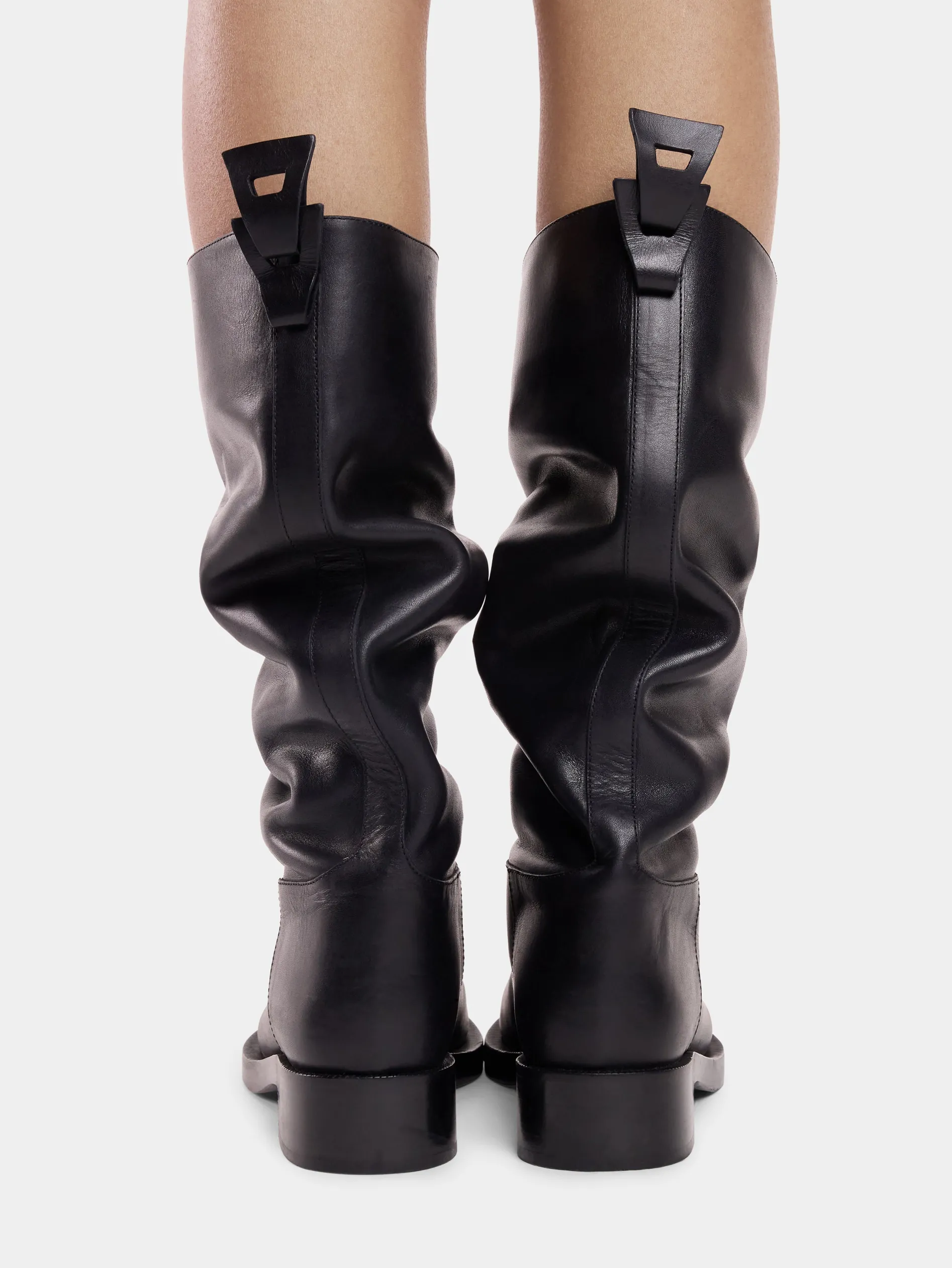 Cheap BOTTES EN CUIR LISSE Chaussures