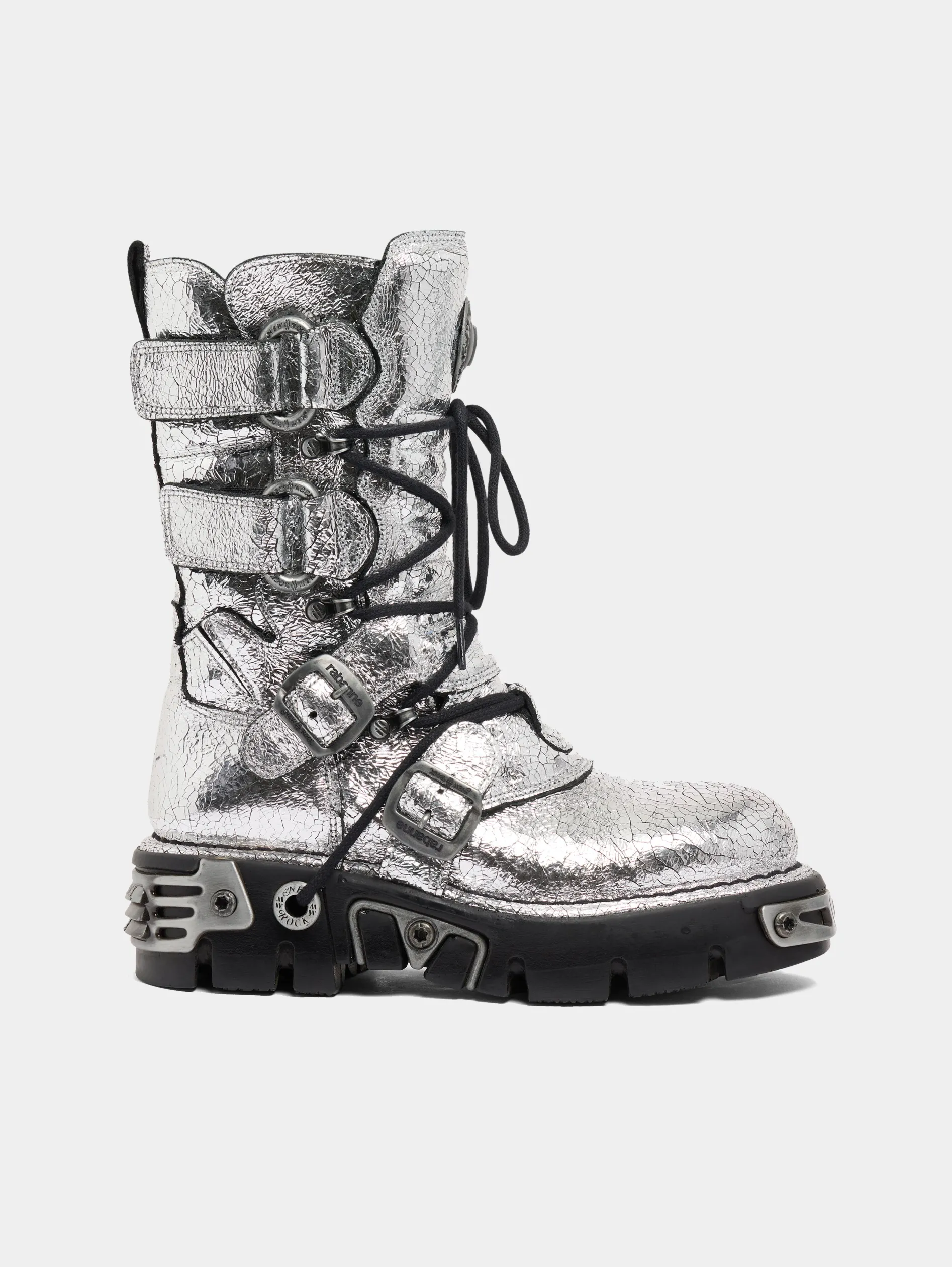 Discount BOTTES x NEW ROCK ARGENT Chaussures