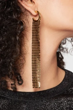 Best Sale Boucle d’oreille Pixel Hoop dorée Boucles D'Oreilles