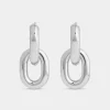 Hot Boucles d’oreilles Link XL double argent Sélection De Soirée | Petits Cadeaux