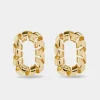 Store Boucles d'oreilles XL link twist dorées Boucles D'Oreilles
