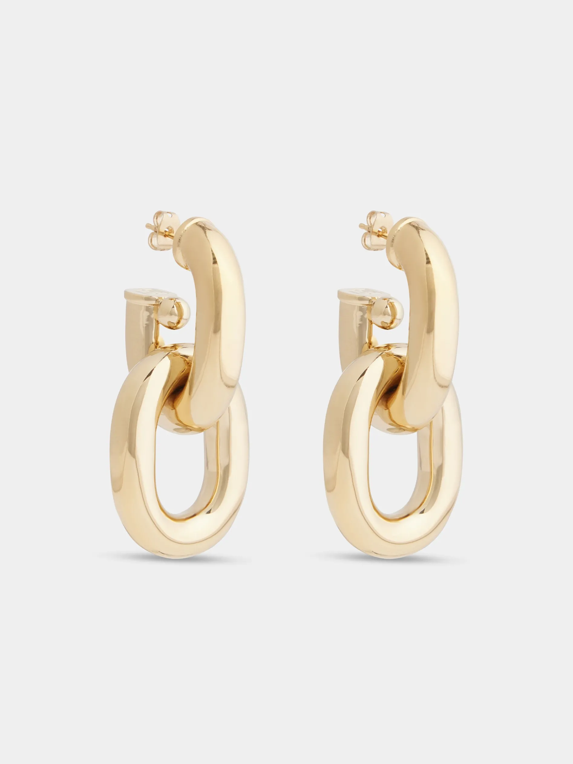 Clearance Boucles d'oreilles XL Link double Or Sélection De Soirée | Boucles D'Oreilles