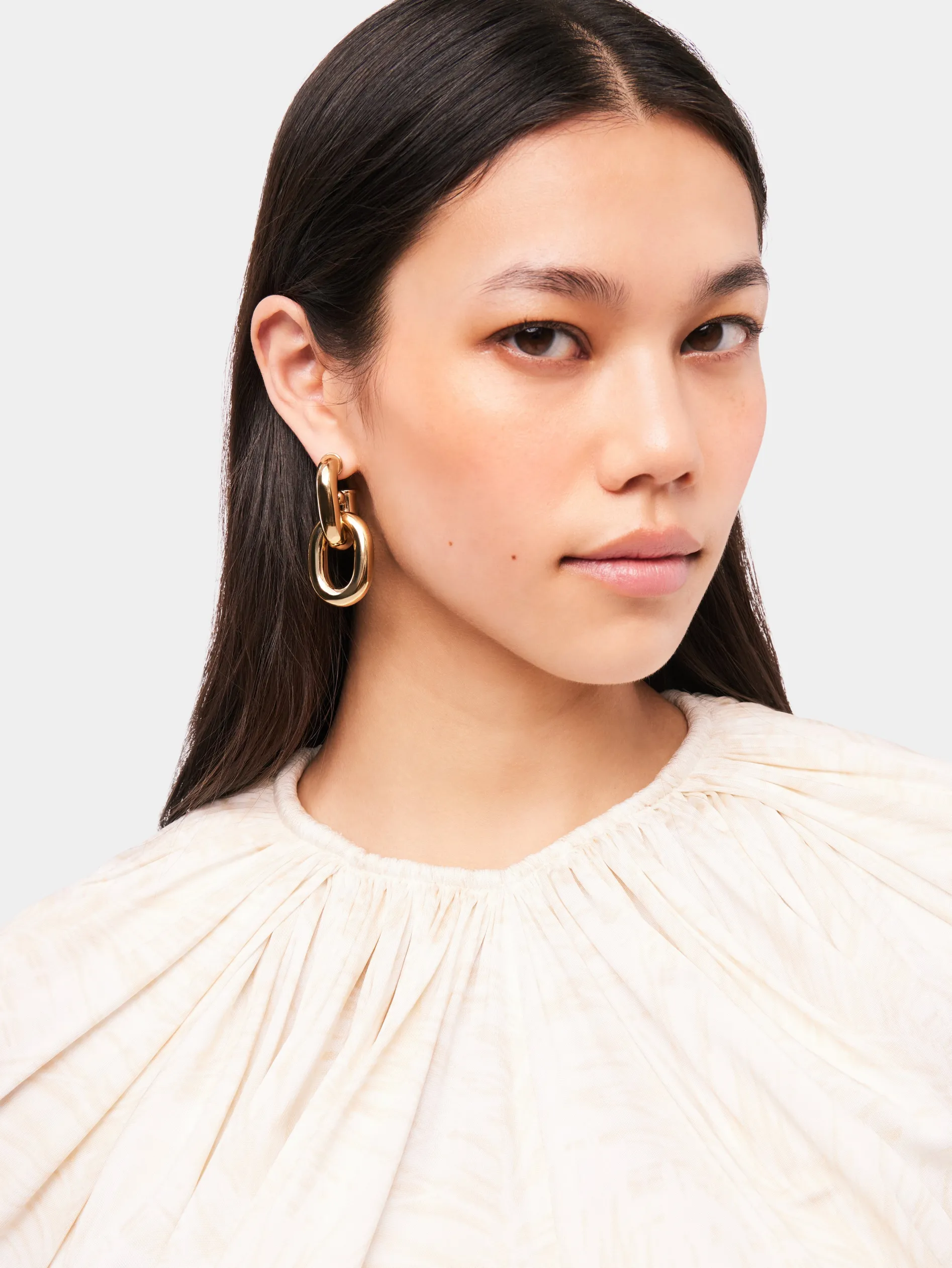 Clearance Boucles d'oreilles XL Link double Or Sélection De Soirée | Boucles D'Oreilles