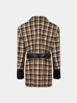 Online CABAN EN LAINAGE TARTAN Maille