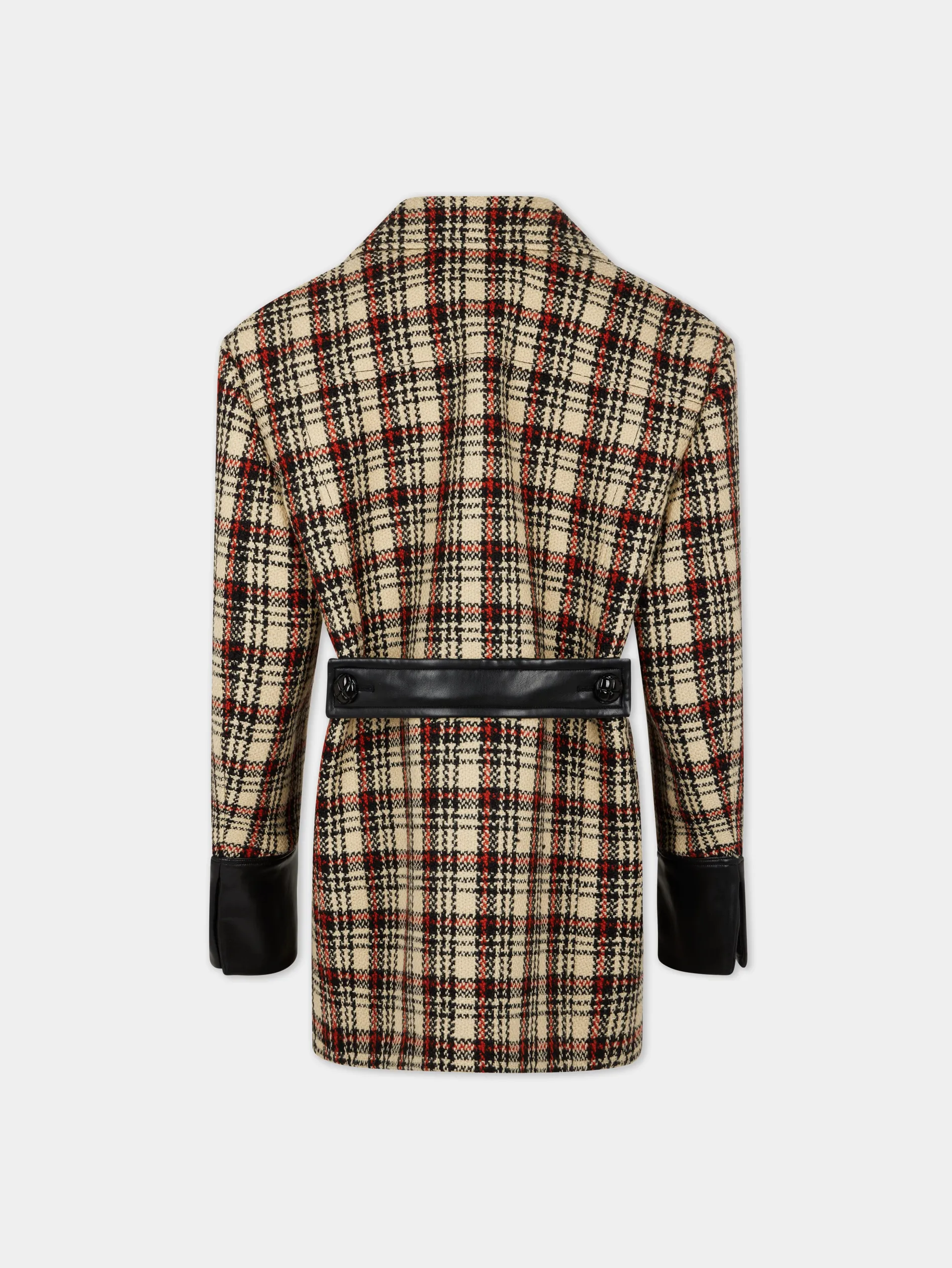Online CABAN EN LAINAGE TARTAN Maille