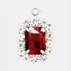 Hot Charm carré en cristal rouge ruby Petits Cadeaux | Personnalisez Votre Sac