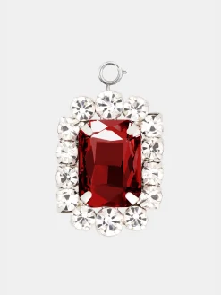 Hot Charm carré en cristal rouge ruby Petits Cadeaux | Personnalisez Votre Sac