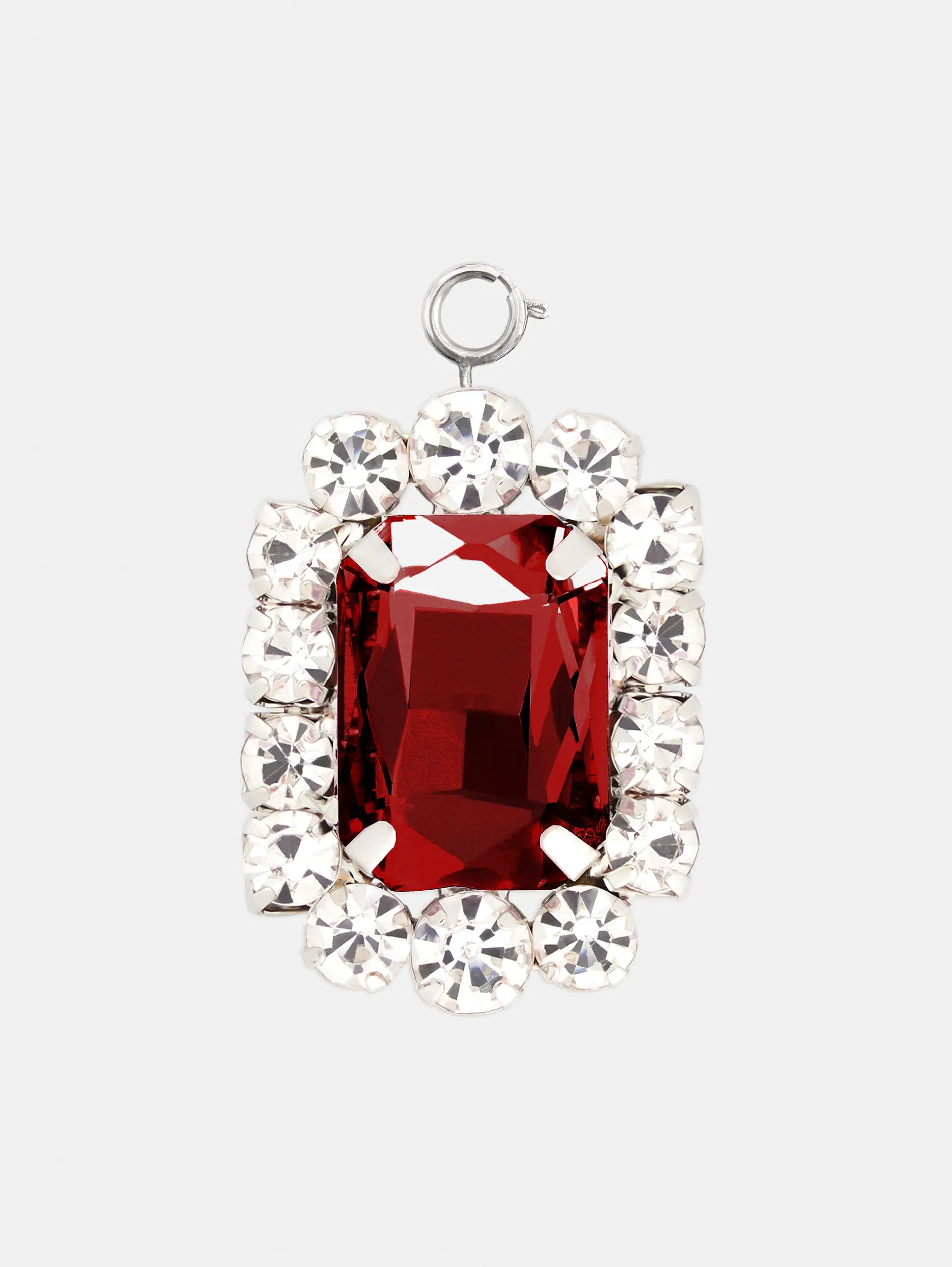 Hot Charm carré en cristal rouge ruby Petits Cadeaux | Personnalisez Votre Sac