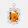 Flash Sale Charm carré en crystal orange Petits Cadeaux | Personnalisez Votre Sac