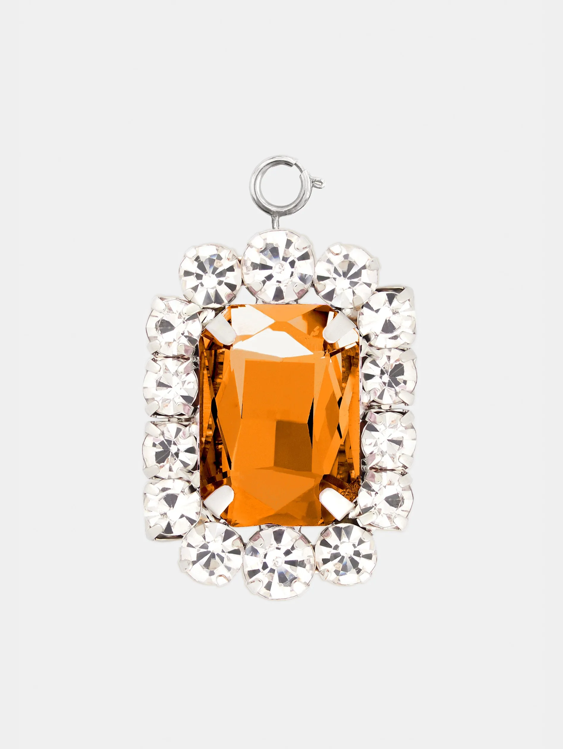 Flash Sale Charm carré en crystal orange Petits Cadeaux | Personnalisez Votre Sac