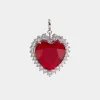 New CHARM COEUR EN CRISTAL ROUGE RUBY Personnalisez Votre Sac | Charms