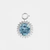 Flash Sale Charm oval en cristal aigue marine Petits Cadeaux | Personnalisez Votre Sac