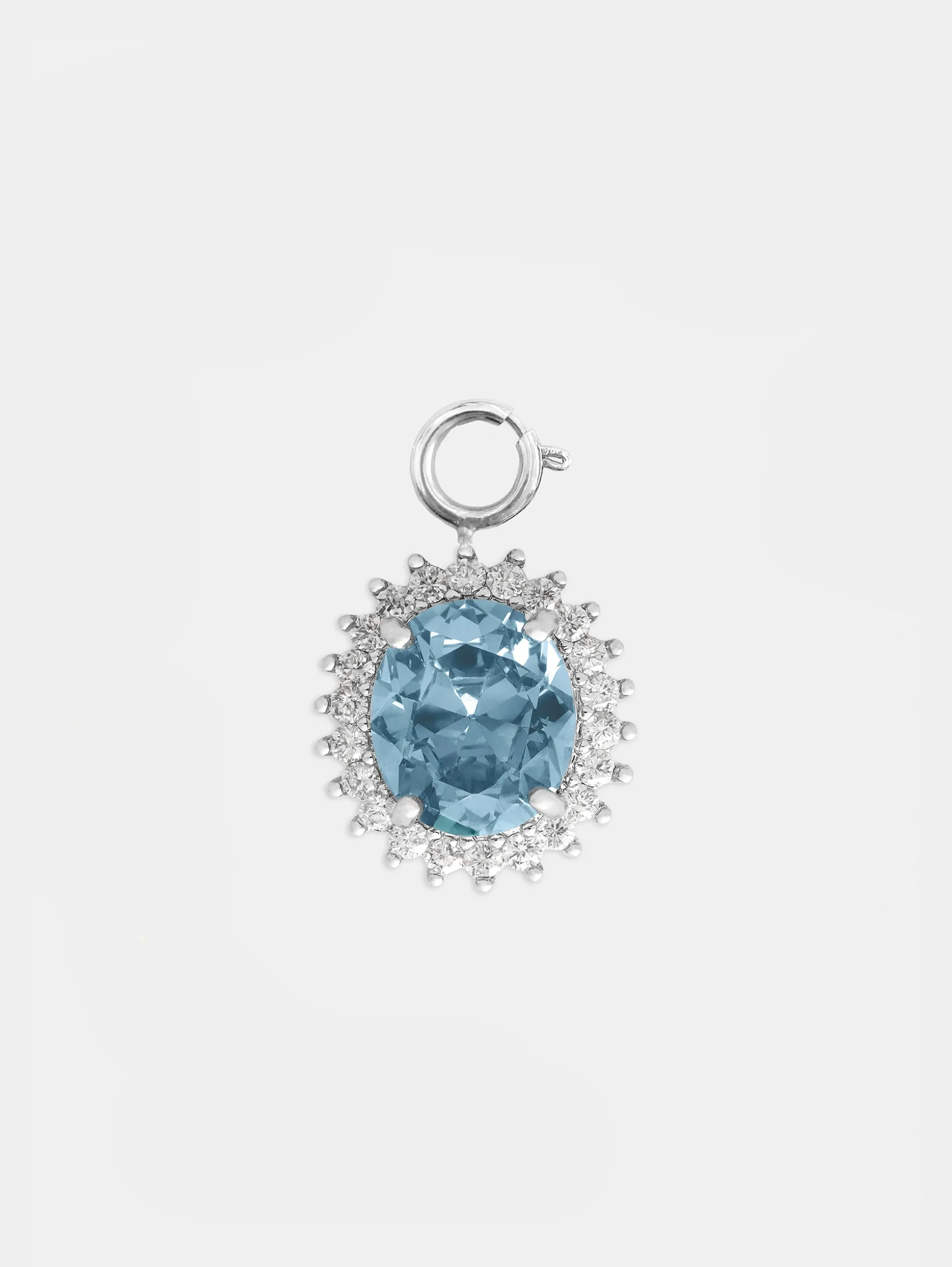 Flash Sale Charm oval en cristal aigue marine Petits Cadeaux | Personnalisez Votre Sac