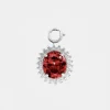 Best Sale Charm oval en cristal rouge ruby Petits Cadeaux | Personnalisez Votre Sac