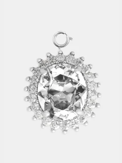 Shop Charm oval en cristal transparent Personnalisez Votre Sac | Charms