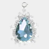 Discount Charm poire en cristal aigue marine Petits Cadeaux | Personnalisez Votre Sac
