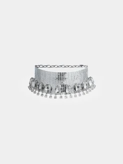 Flash Sale Choker en mesh couronné de cristaux Colliers