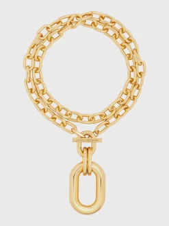 Cheap Collier double XL Link à pendentif doré Sélection De Soirée | Colliers