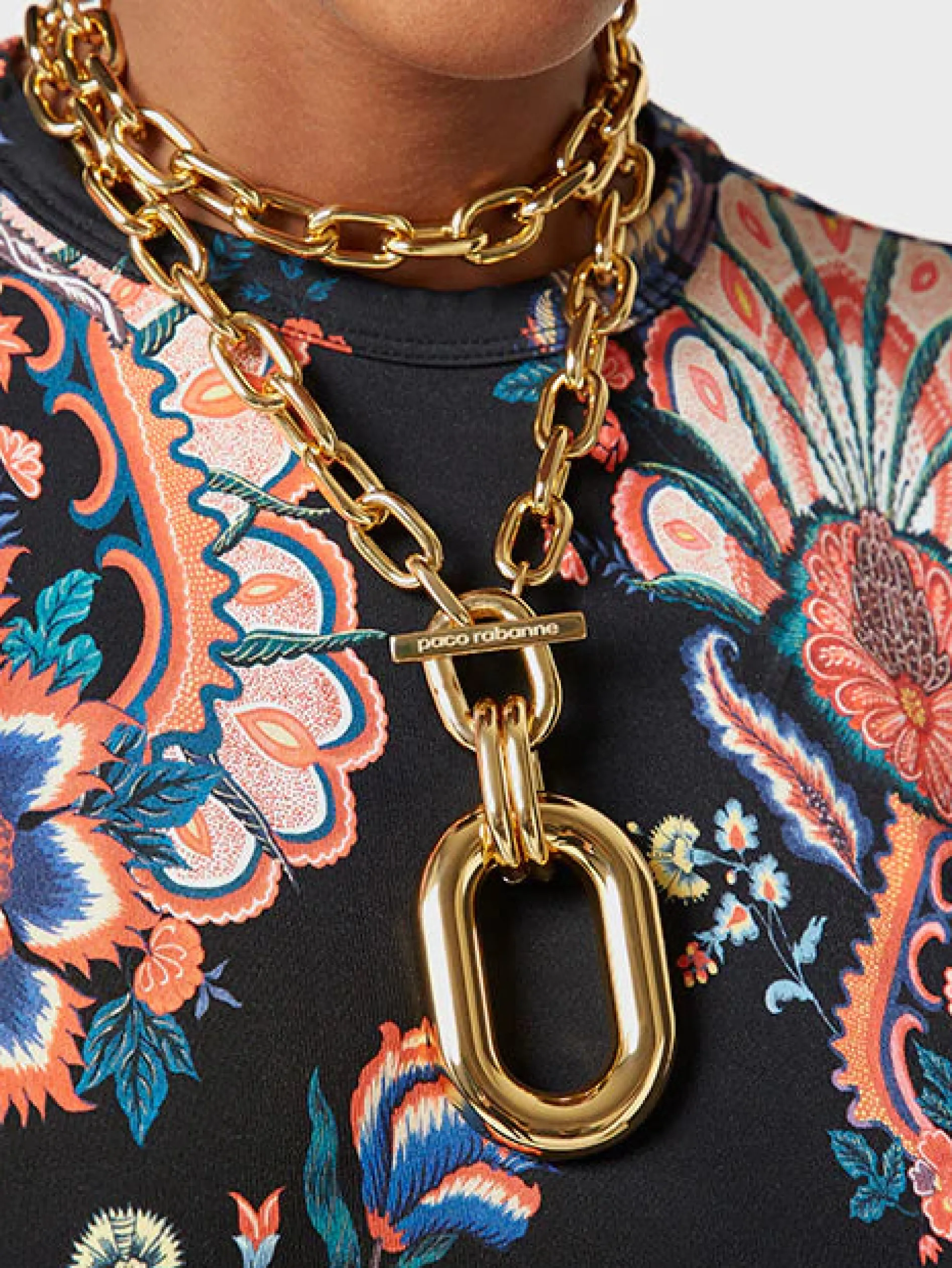 Cheap Collier double XL Link à pendentif doré Sélection De Soirée | Colliers