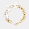 Online COLLIER XL LINK OVERSIZE TRANSPARENT à STRASS Colliers