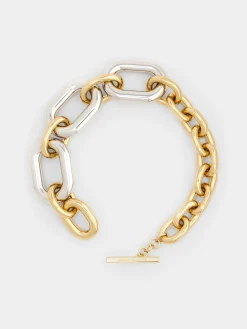 Best Collier XL Link oversize doré et argent Sélection De Soirée | Colliers
