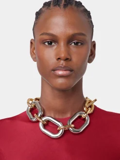 Best Collier XL Link oversize doré et argent Sélection De Soirée | Colliers
