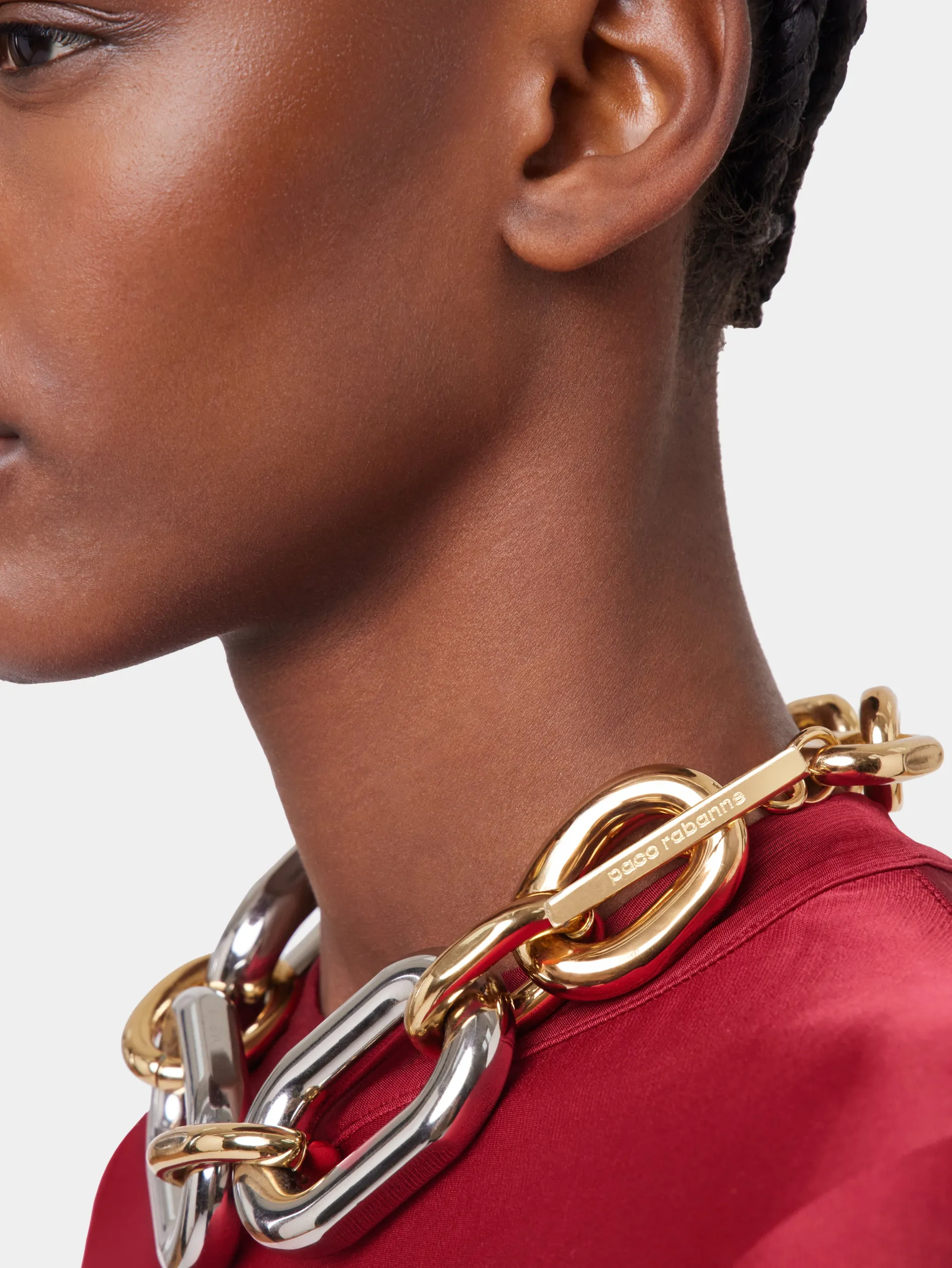 Best Collier XL Link oversize doré et argent Sélection De Soirée | Colliers