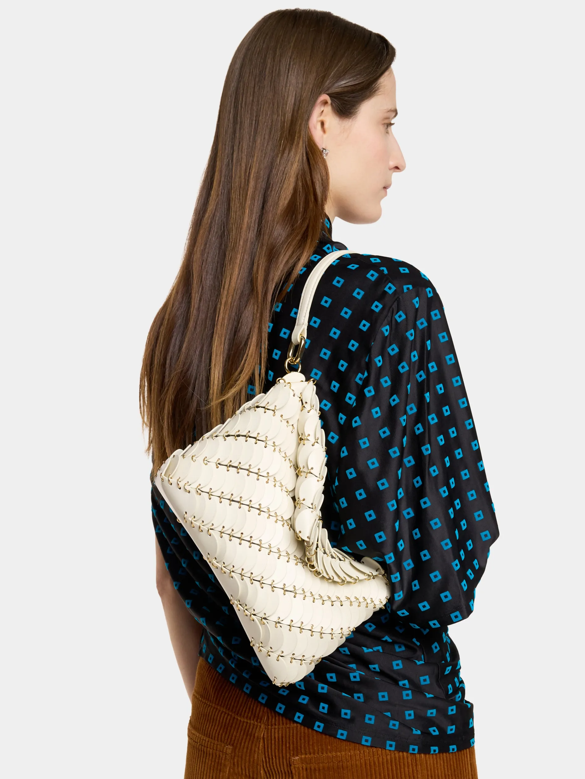 Discount CREAM PACO SHOULDER CLUTCH IN CALFSKIN LEATHER Les Sacs Paco En Cuir | Sacs Porté Épaule