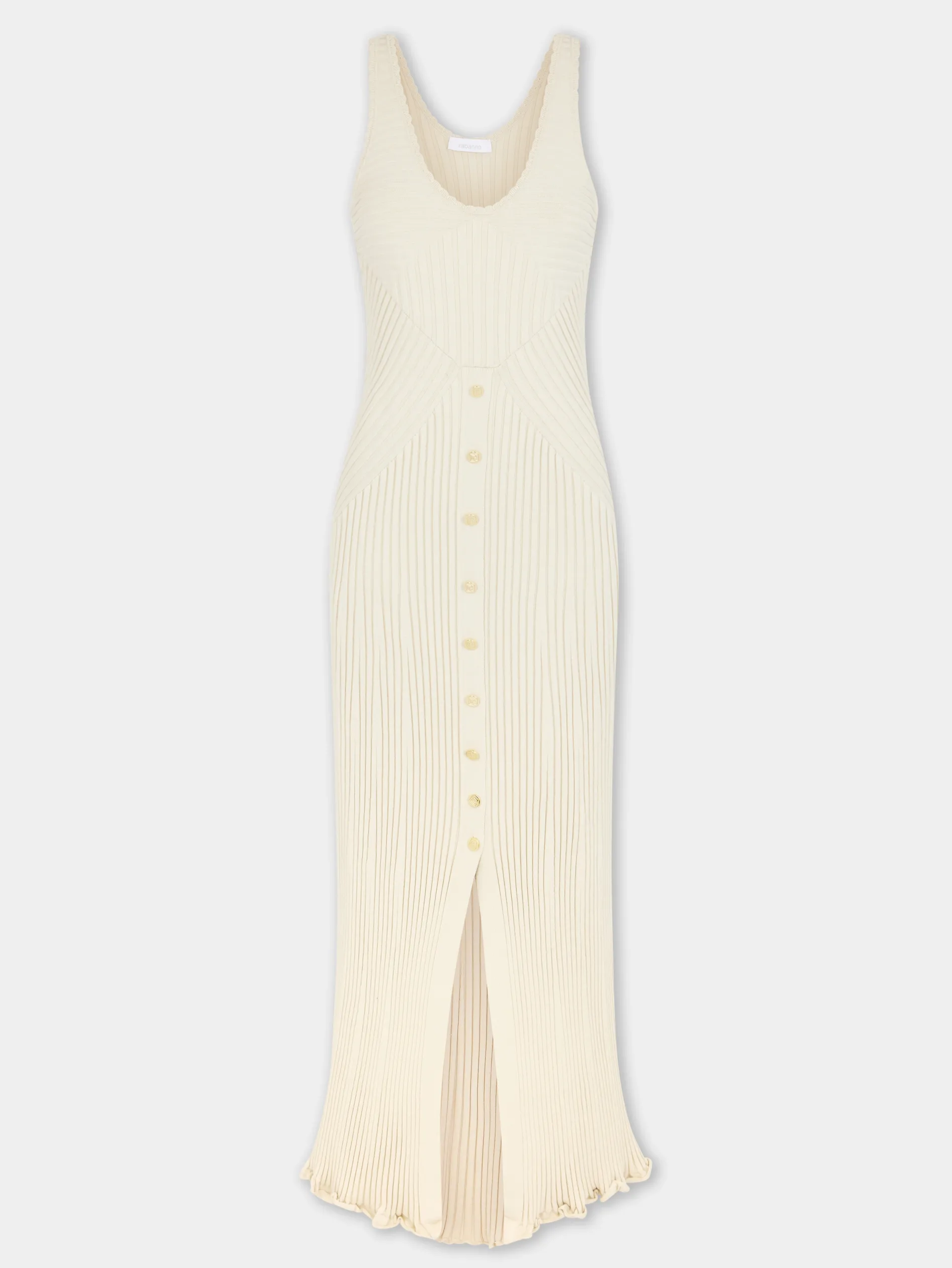 Store ECRU LONG DRESS IN VISCOSE KNIT Robes