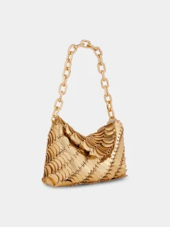 Cheap Gold Paco clutch Bag Les Sacs Paco En Cuir