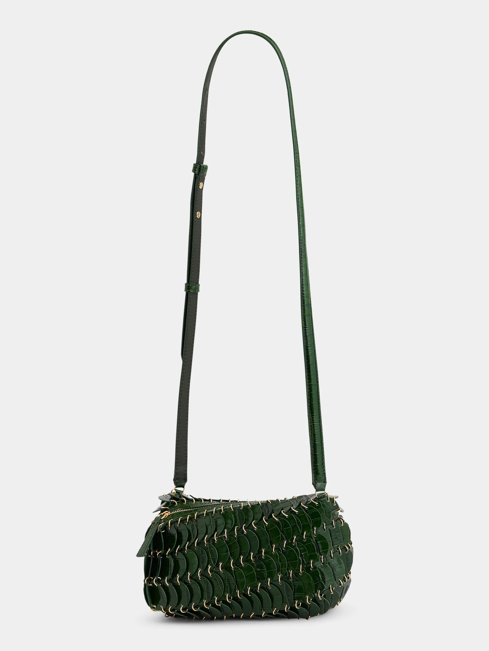 New GREEN CROSSBODY PACO LEATHER BAG Les Sacs Paco En Cuir