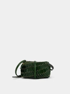 New GREEN CROSSBODY PACO LEATHER BAG Les Sacs Paco En Cuir