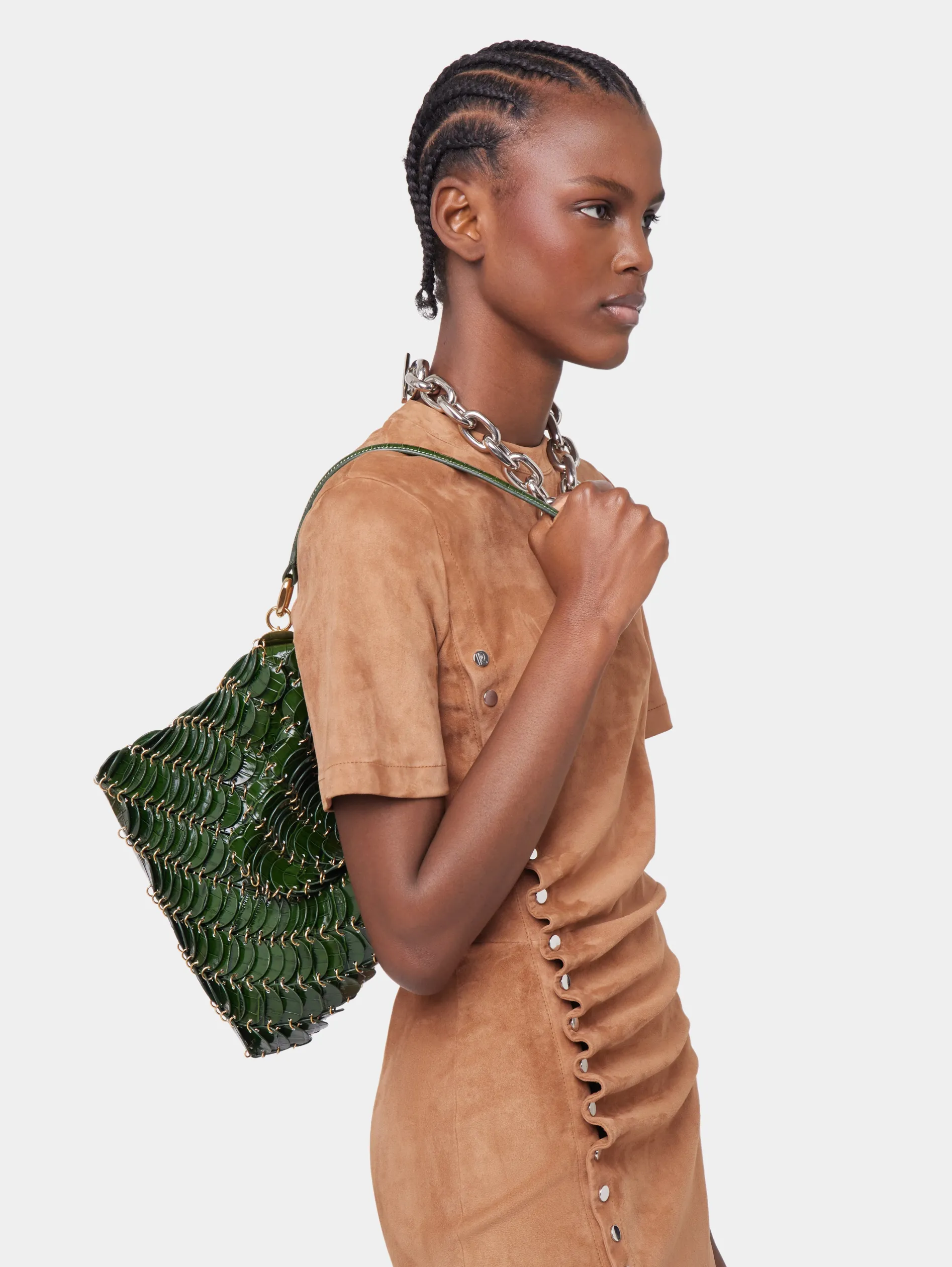 Cheap GREEN PACO LEATHER BAG Les Sacs Paco En Cuir | Sélection De Soirée