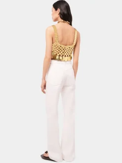 Online Haut assemblé à pastilles sparkle dorées Hauts