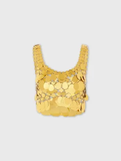 Online Haut assemblé à pastilles sparkle dorées Hauts