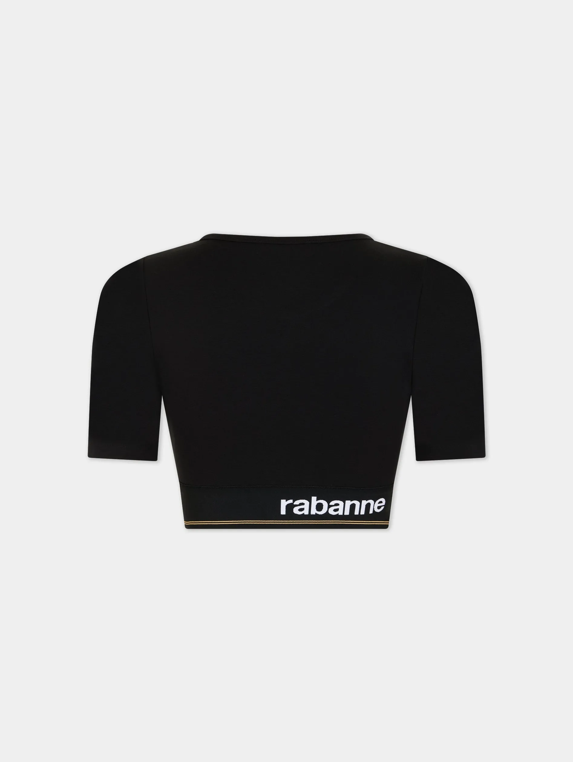 Outlet Haut court bodyline noir Hauts