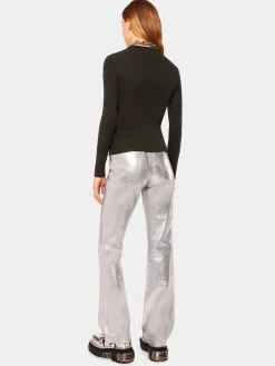 Cheap Haut drapé Kaki Hauts