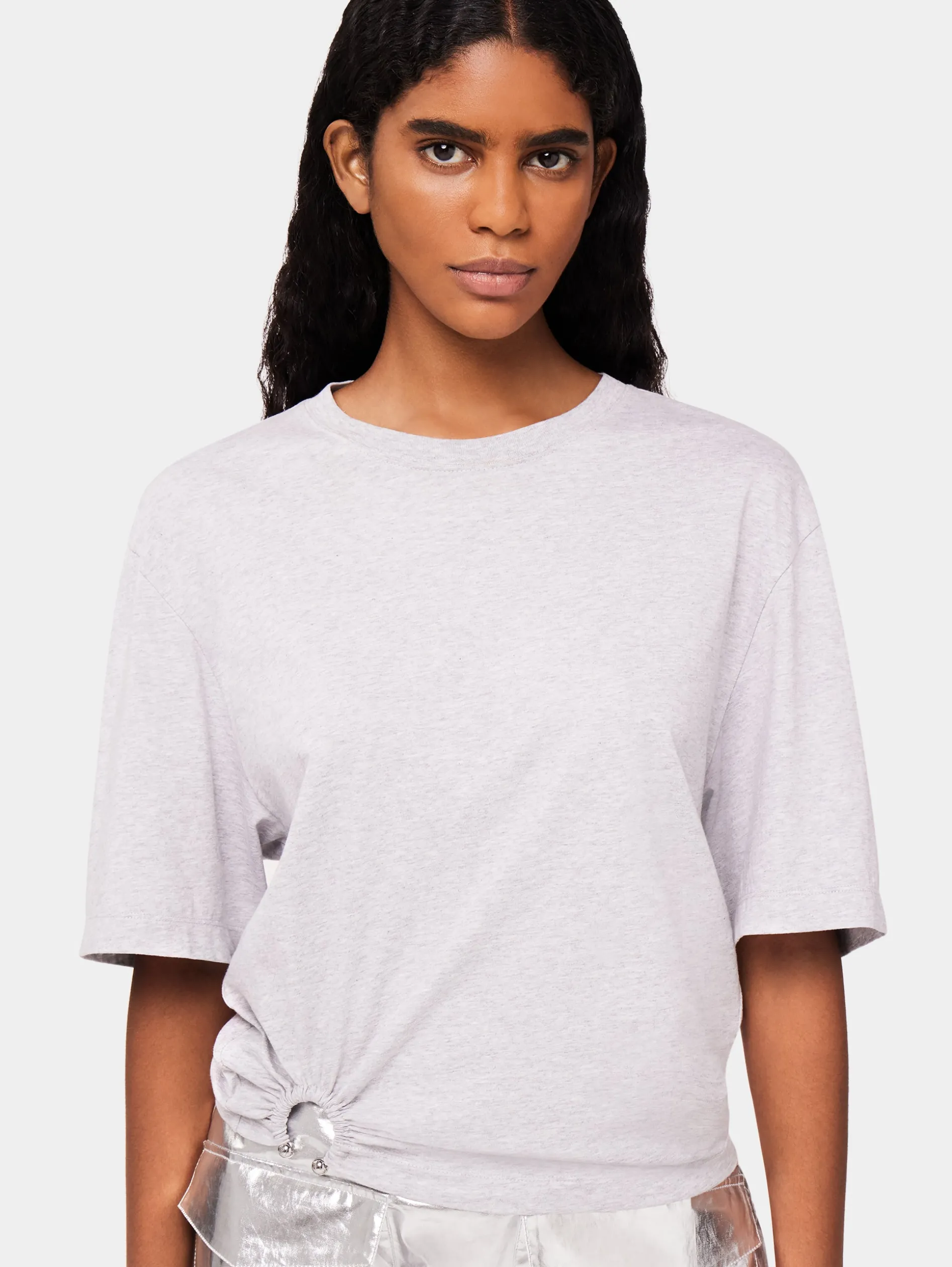 New Haut gris avec piercing Petits Cadeaux | Hauts
