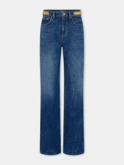 Store JEAN BAGGY EN DENIM FONCÉ DÉLAVÉ Denim | Pantalons