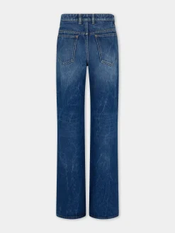 Store JEAN BAGGY EN DENIM FONCÉ DÉLAVÉ Denim | Pantalons