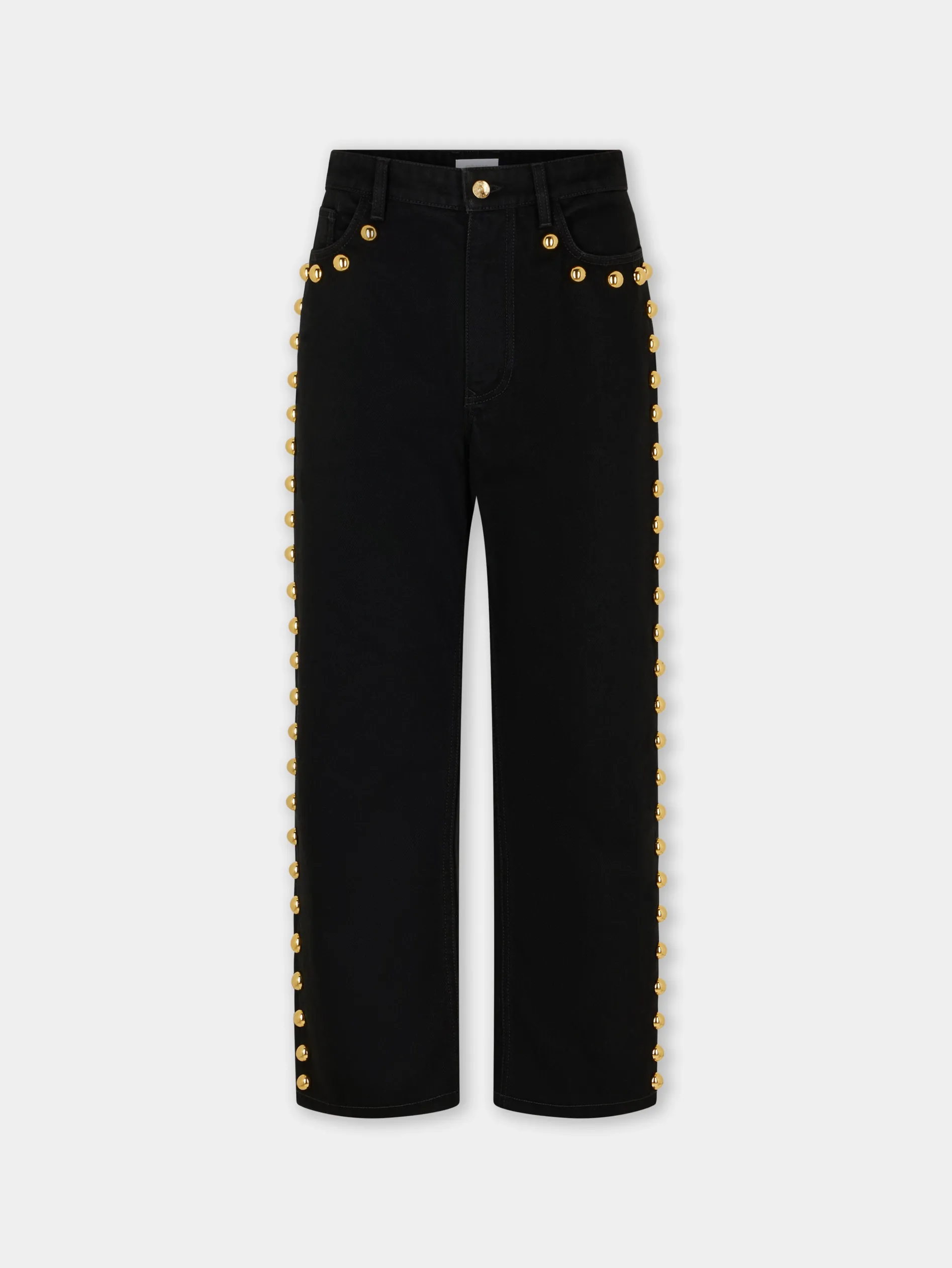 Shop JEAN BOYFRIEND EN DENIM NOIR Pantalons | Denim