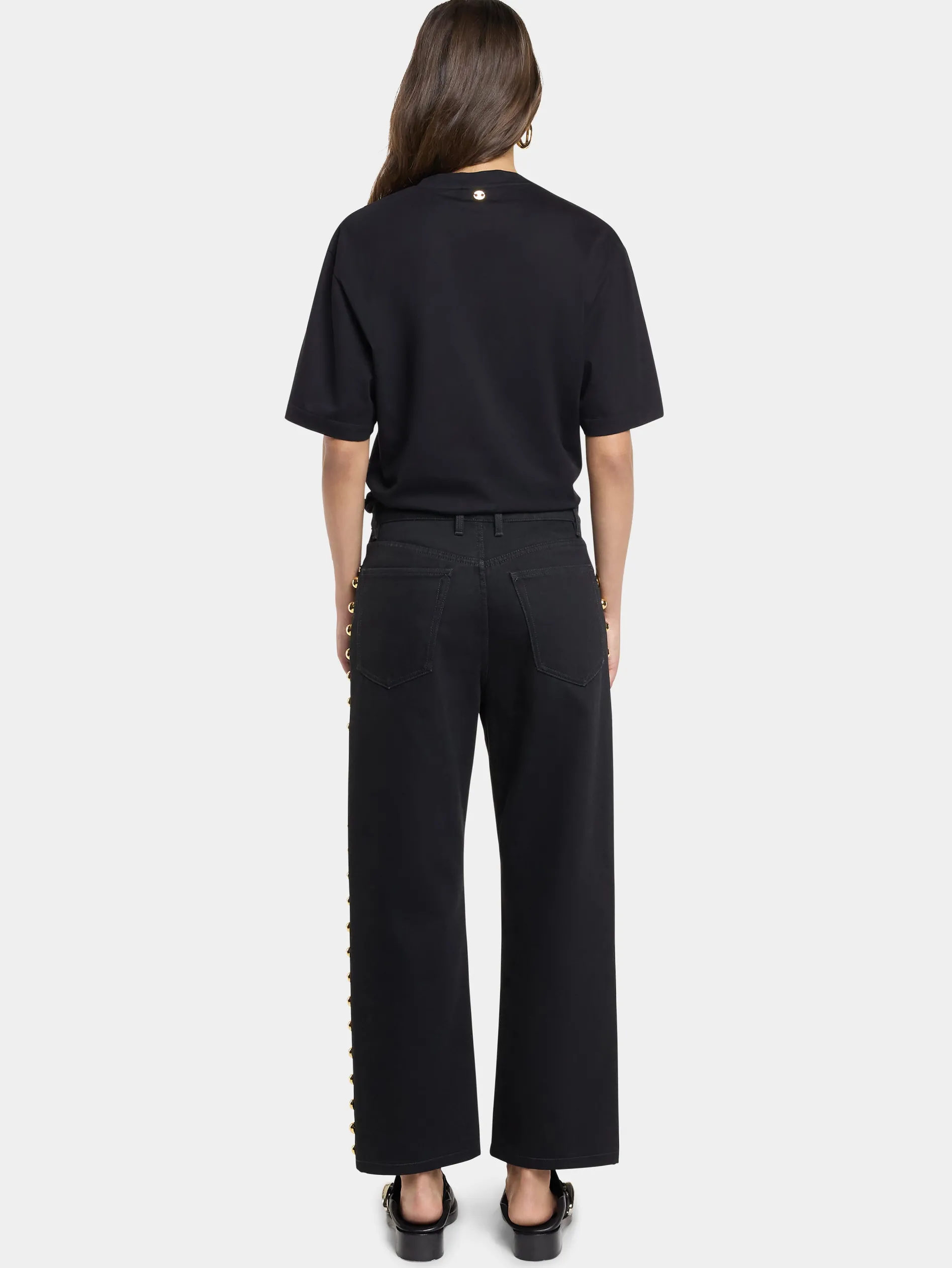 Shop JEAN BOYFRIEND EN DENIM NOIR Pantalons | Denim