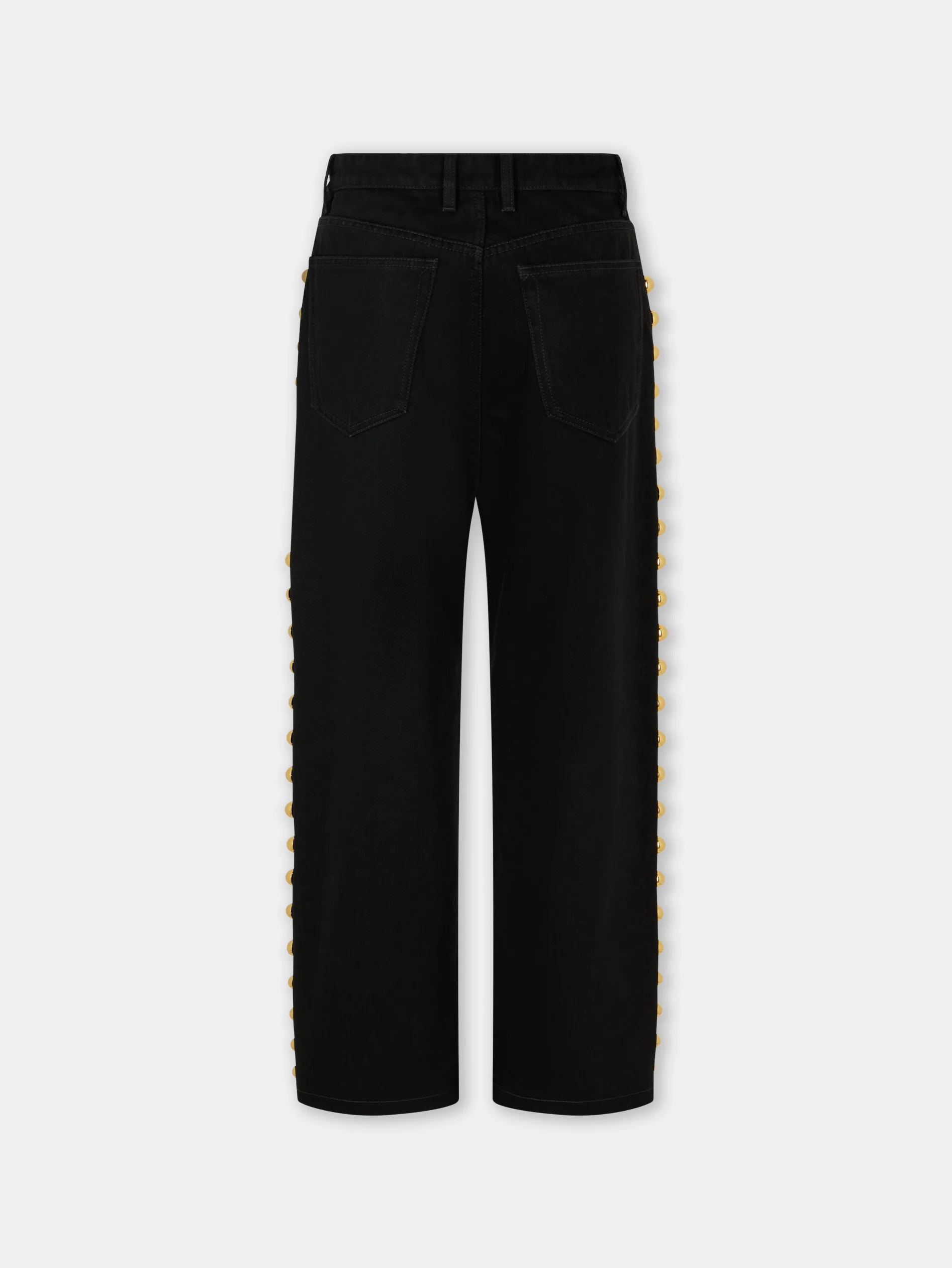 Shop JEAN BOYFRIEND EN DENIM NOIR Pantalons | Denim