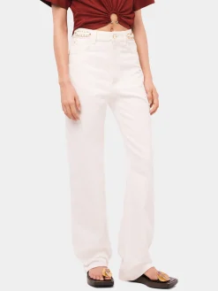 Shop Jean denim blanc cassé avec pastilles 1969 Denim | Pantalons