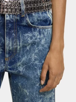 Shop JEAN LARGE EN DENIM DELAVÉ Denim | Pantalons