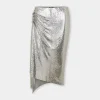 Sale Jupe drapée en maille Argent Jupes