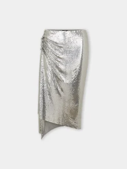 Sale Jupe drapée en maille Argent Jupes